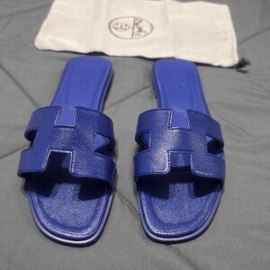 Hermes Midnight Blue Sandals